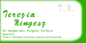 terezia mingesz business card